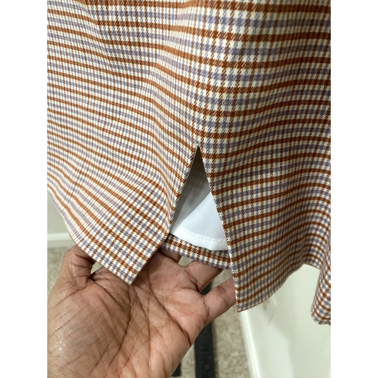 1.STATE  Ginger Plaid Mini Skirt - Sz. 12 (NWT)