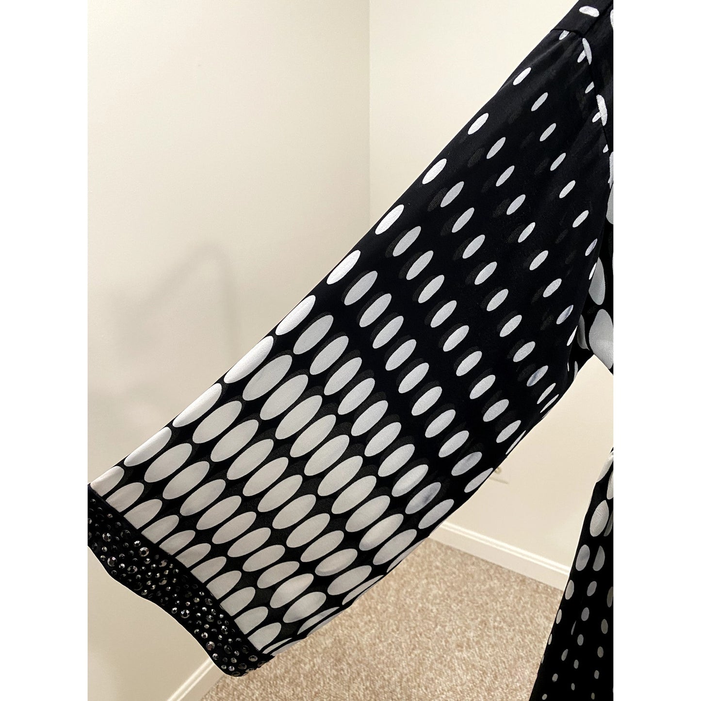 St John Mini Bohemian Chic Black/White Tunic - Size Medium (EUC)