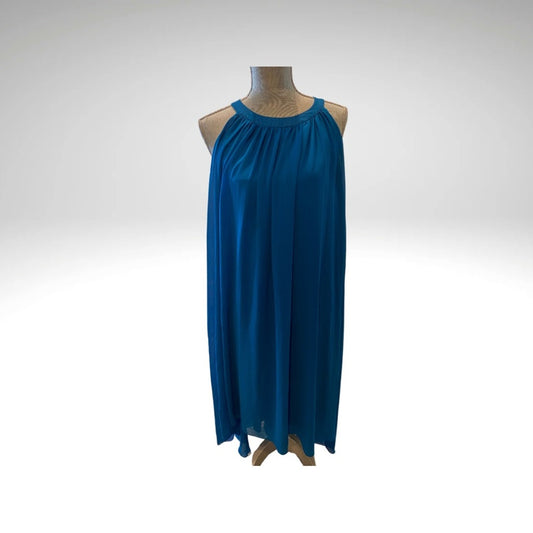 New York & Company Azure Blue High/Low Dress
