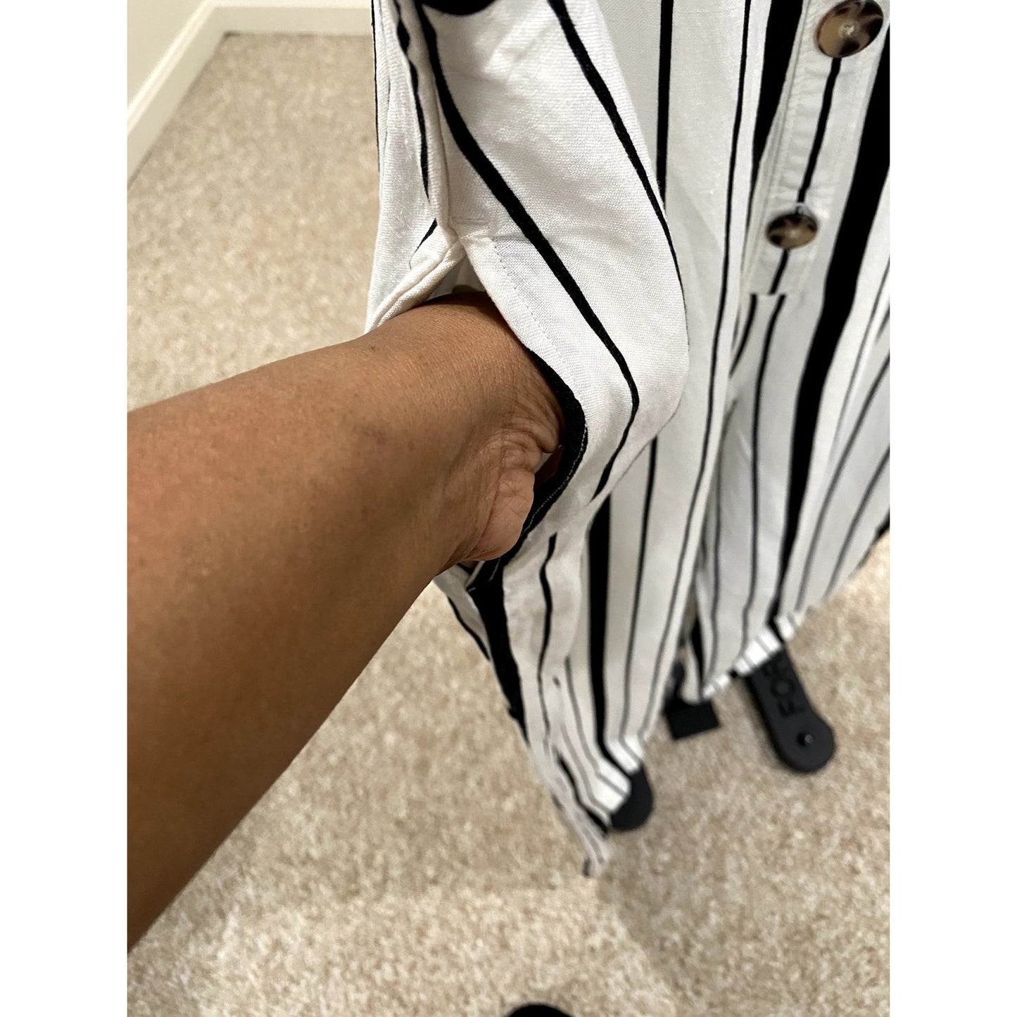 Ann Taylor Loft White & Black Jumpsuit - Size 14 (EUC)