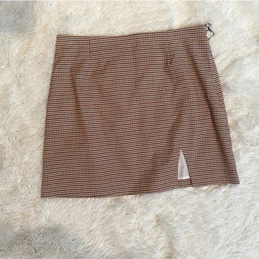 1.STATE  Ginger Plaid Mini Skirt - Sz. 12 (NWT)