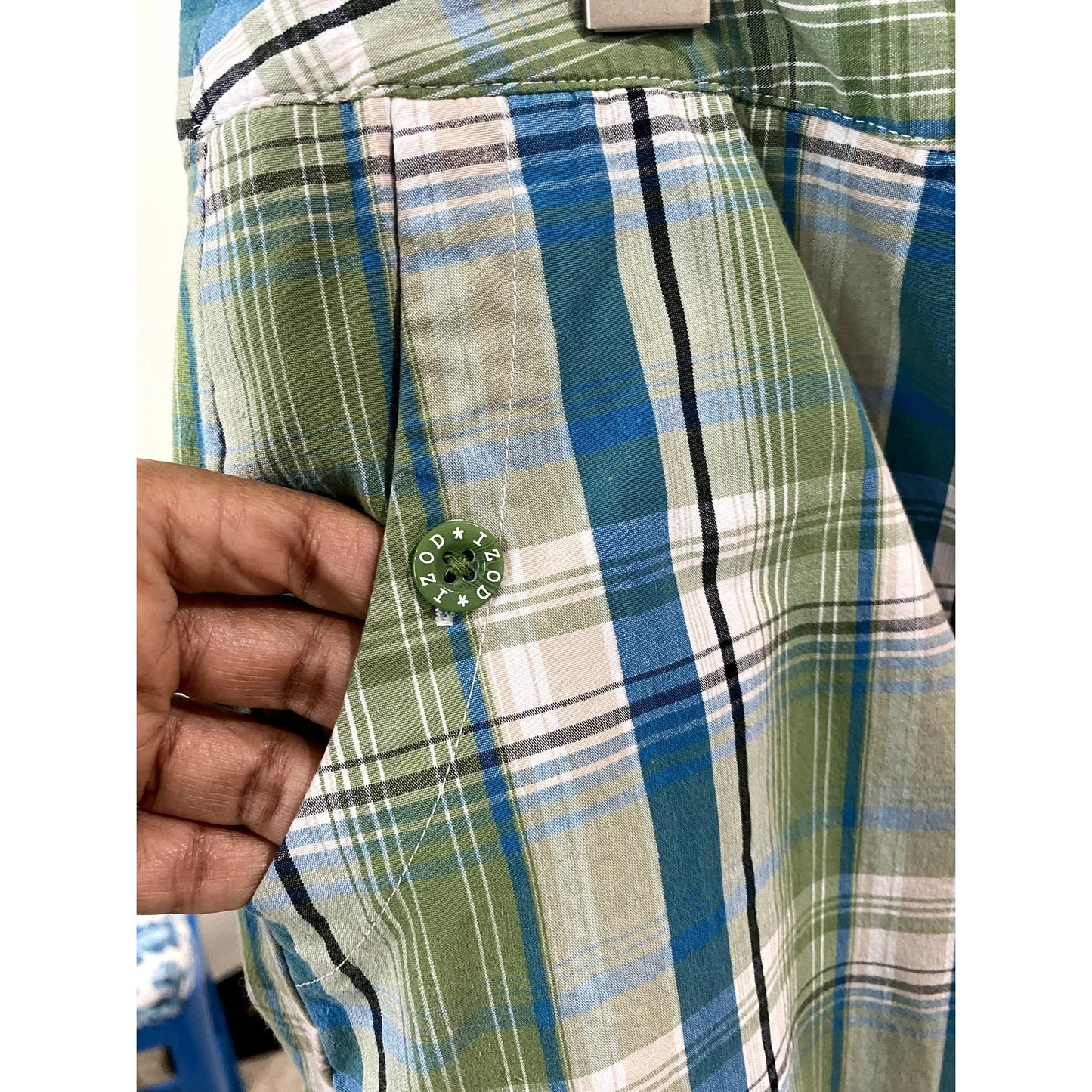 Izod Green/Blue/White Plaid Skort  - Size 14 (EUC)