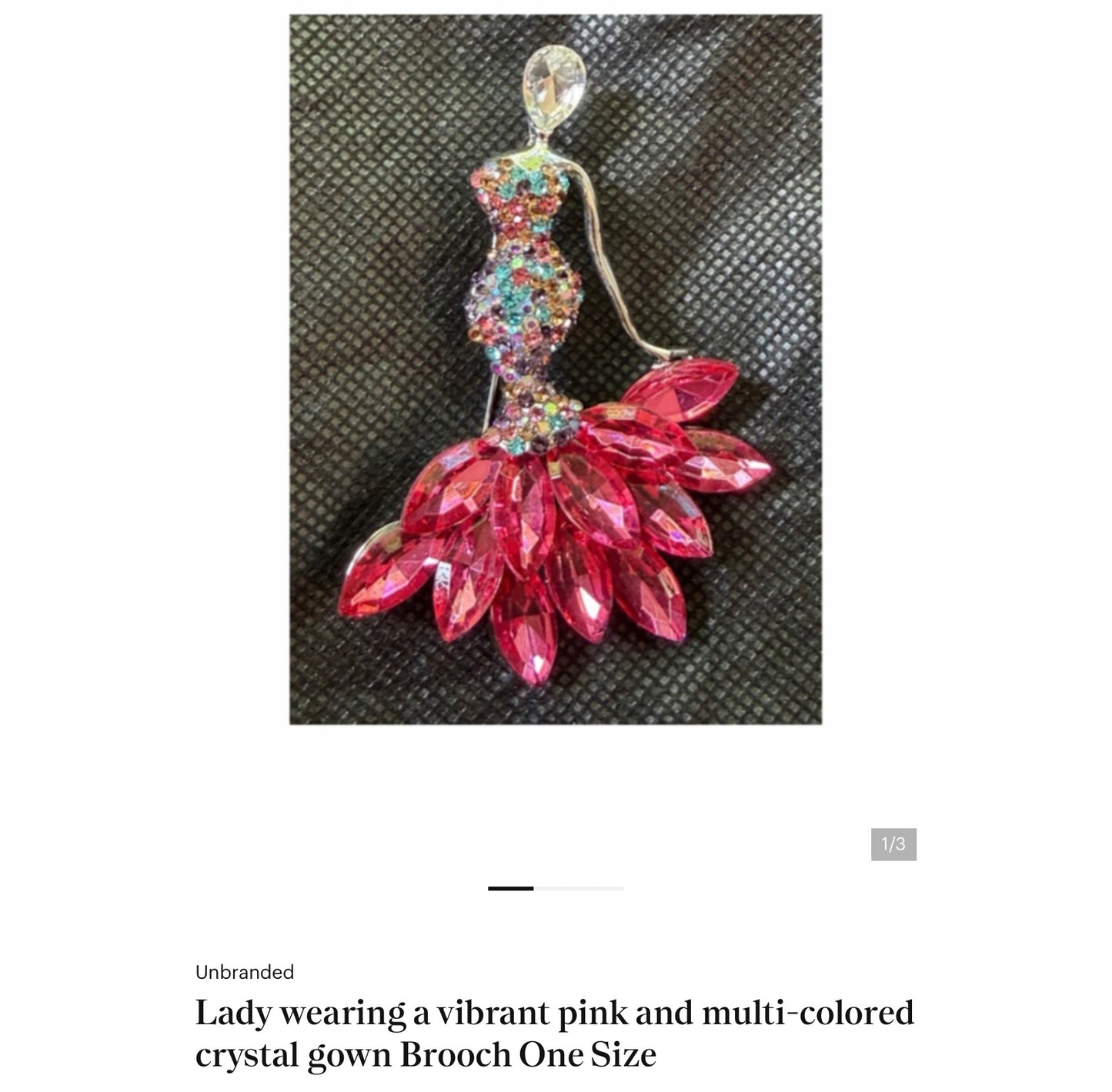 Pink Lady Brooch