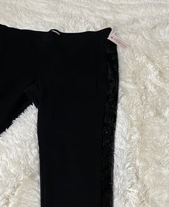 Curvy Plus Black Tuxedo-Like Pants