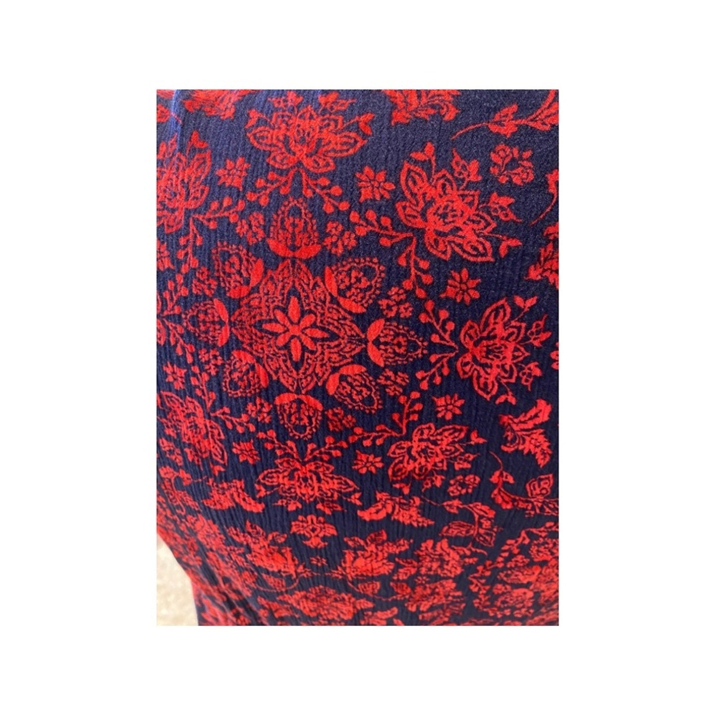 Torrid Red & Blue Babydoll Blouse