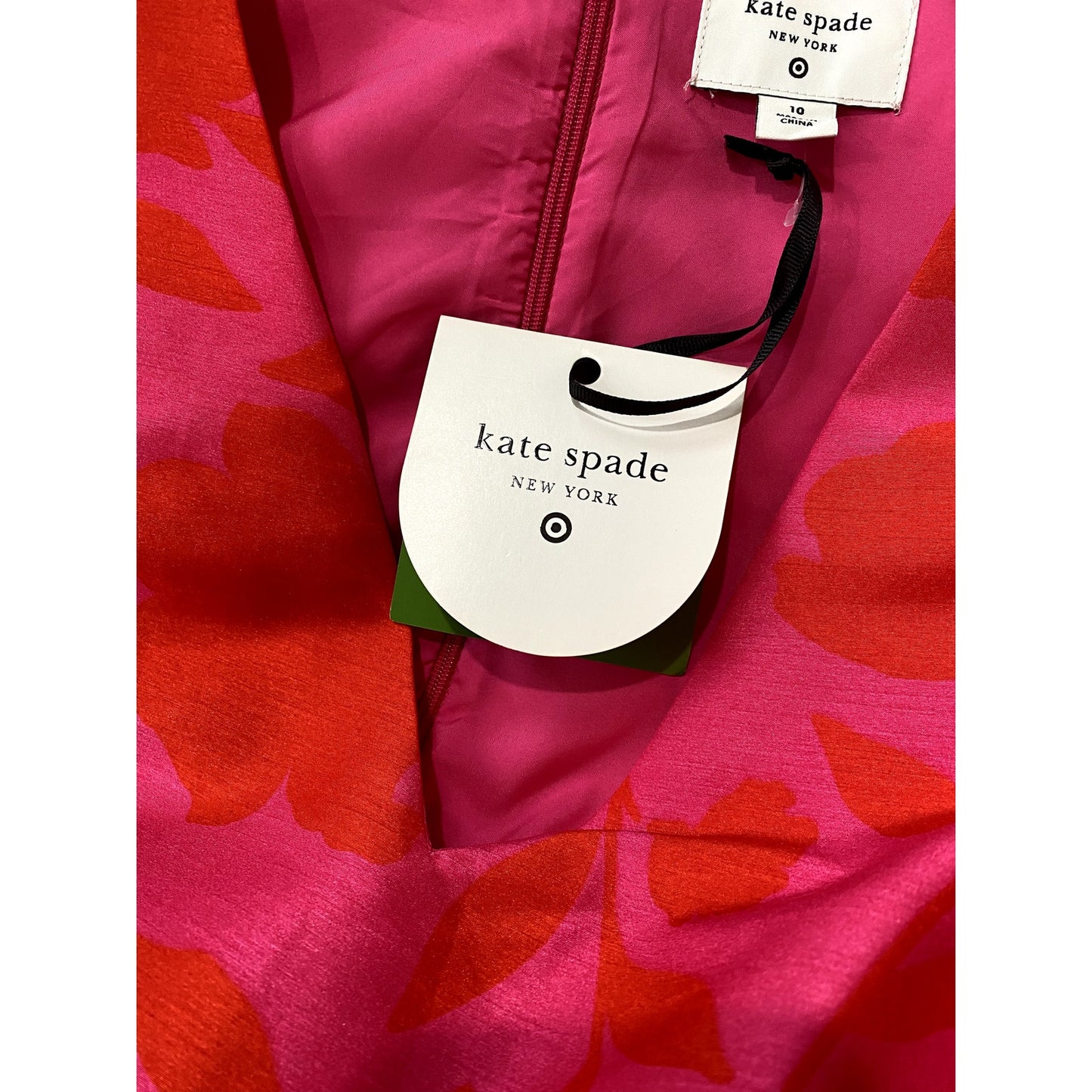 Kate Spade X Target Pink Floral Sleeveless Peplum Midi Dress - Size 10 (NWT)