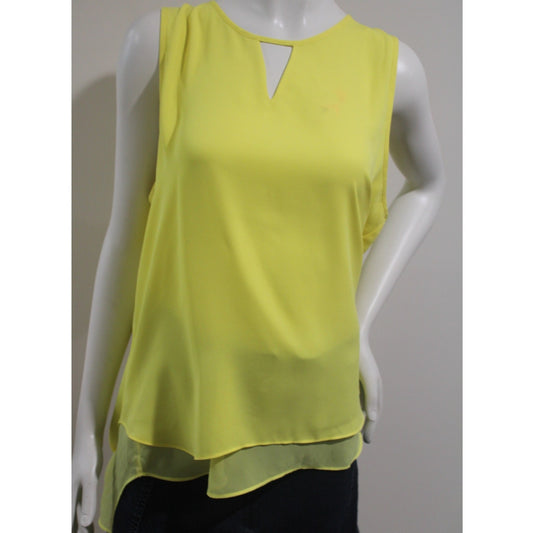 Violet + Claire Yellow Sleeveless Top - Size L (EUC)