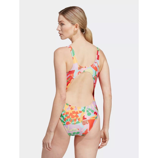 Adidas X Farm Rio Three Stripe Multicolor One Piece Swimsuit - Size 14 (NWT)