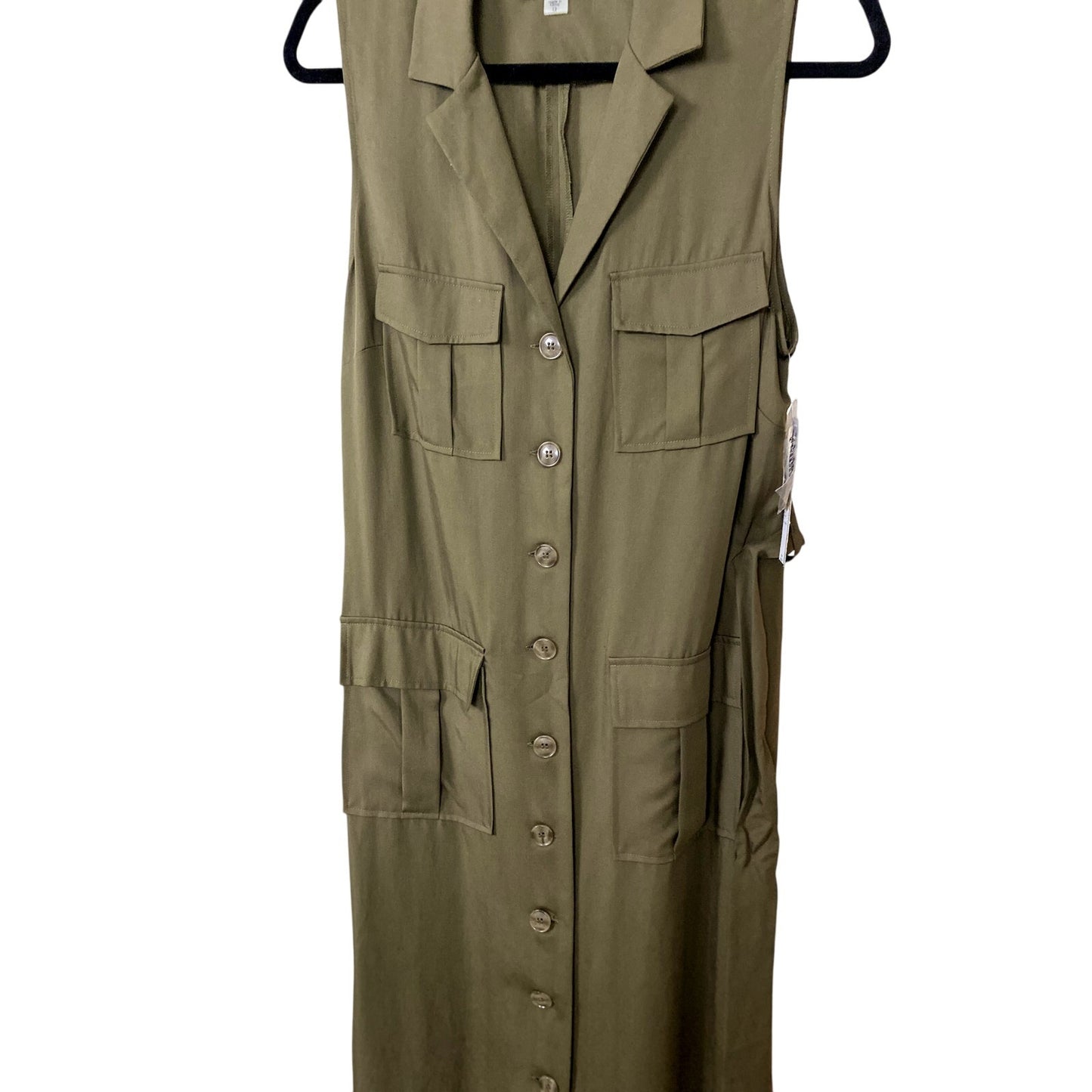 Tahari Tabatha Olive Sleeveless Utility Dress - Size 12 (NWT)