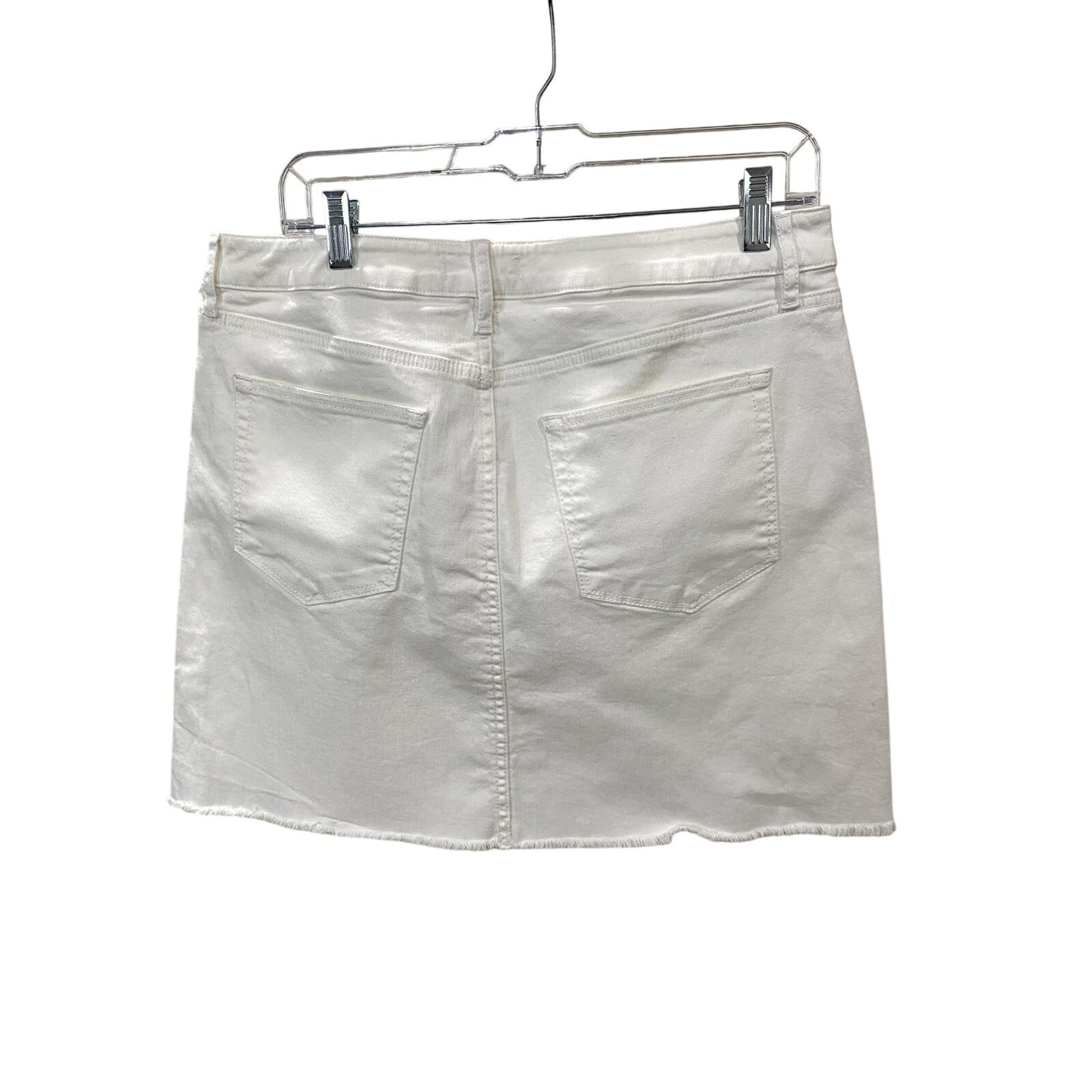 Ann Taylor Loft White Denim Mini Skirt - Size 12 (NWT)