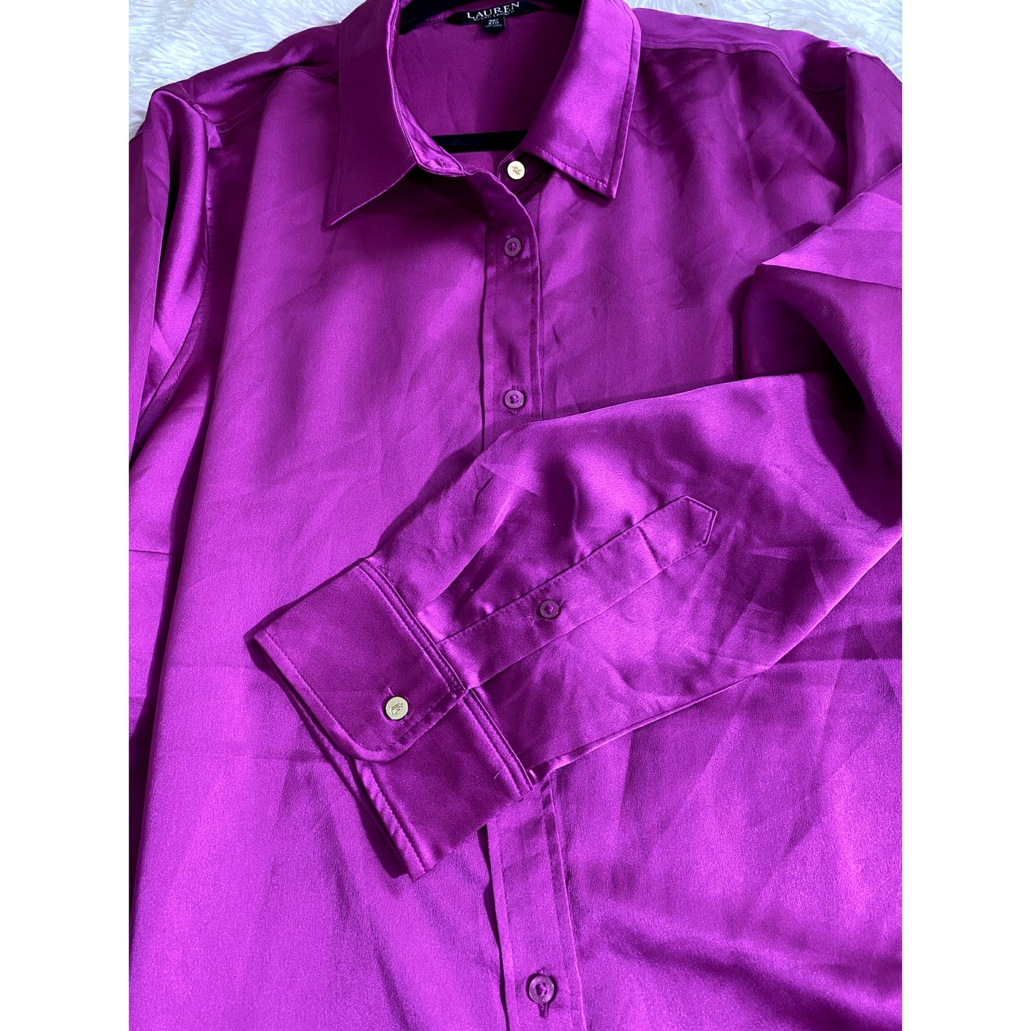 LAUREN Ralph Lauren Black Label Pink Blouse - Sz. 3X (EUC)