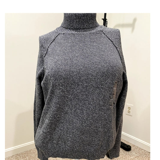 Karen Scott Gray “Jersey Turtle” Turtleneck Sweater - Size XXL (NWT)