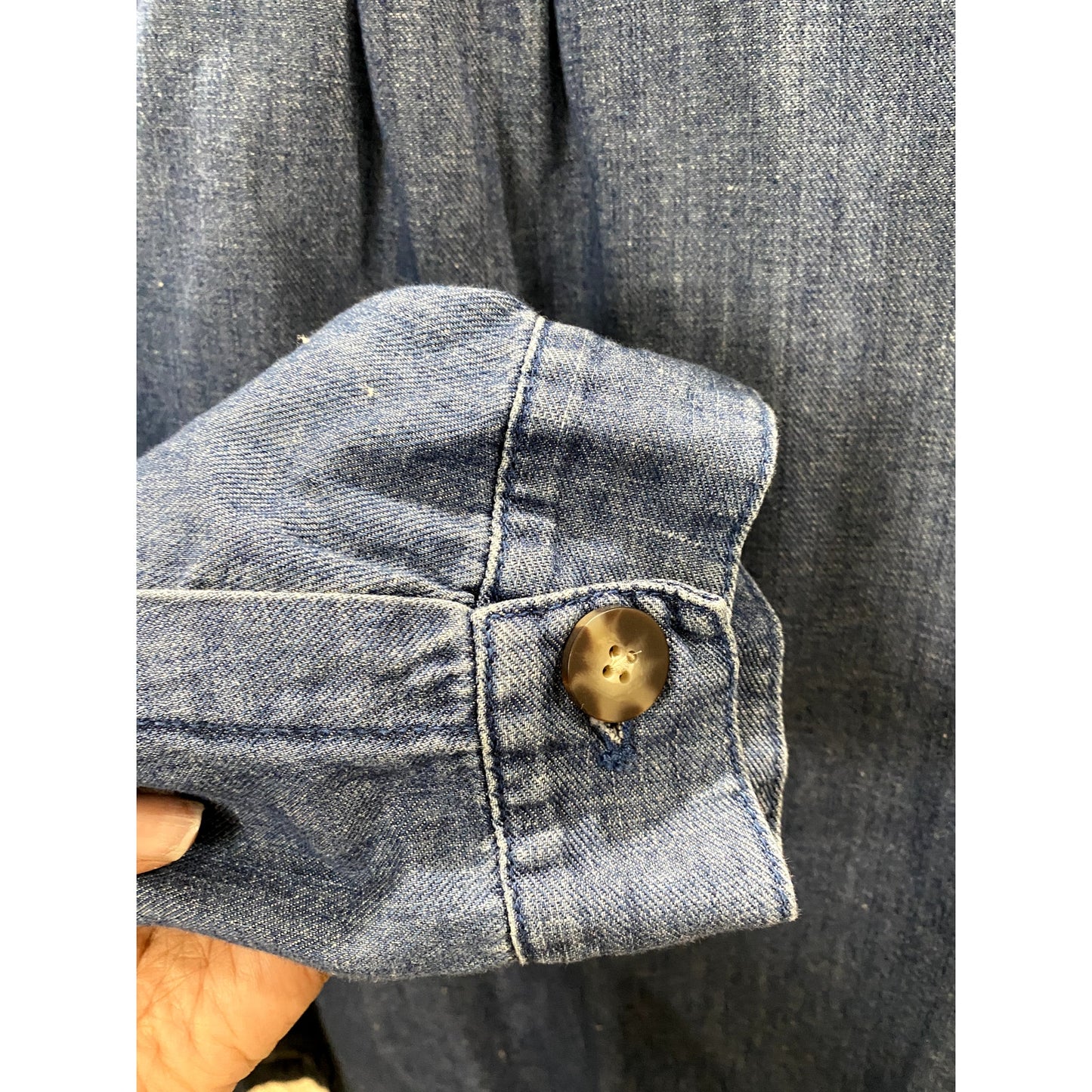 J. Jill Medium Wash Denim Shirt/Jacket - Size 2X (EUC)