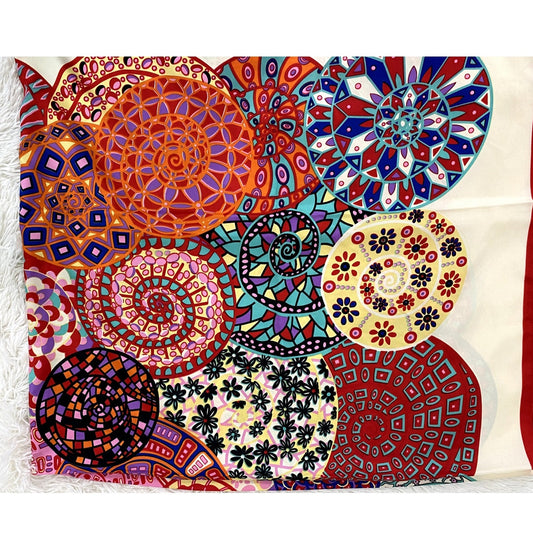 German Fuentes World of Circles Scarf  - NWT