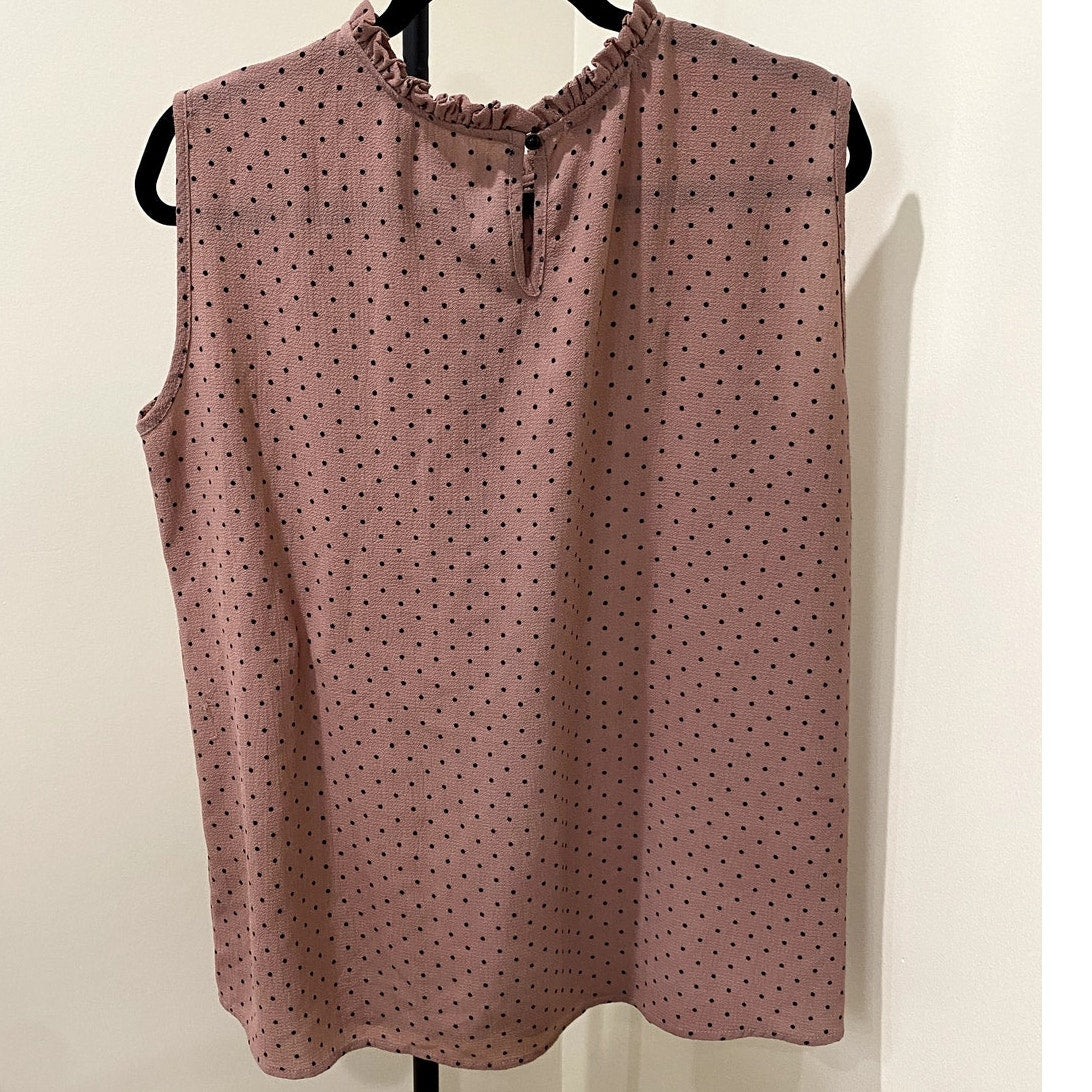 JON & ANNA Pink and Black Blouse - Size 1X