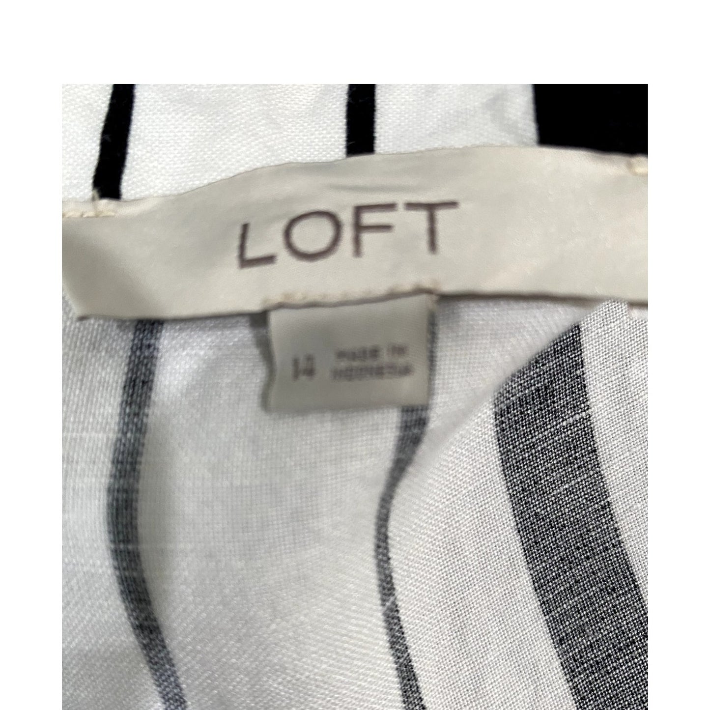 Ann Taylor Loft White & Black Jumpsuit - Size 14 (EUC)