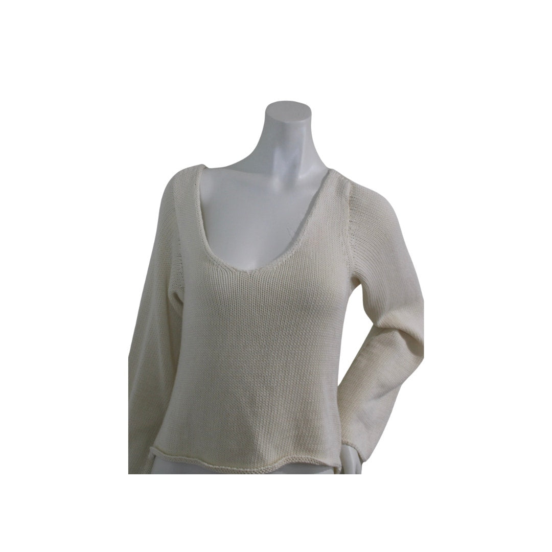 Don’t Ask Why Cream Cropped Sweater (Aerie Brand)- Size OSFM (EUC)