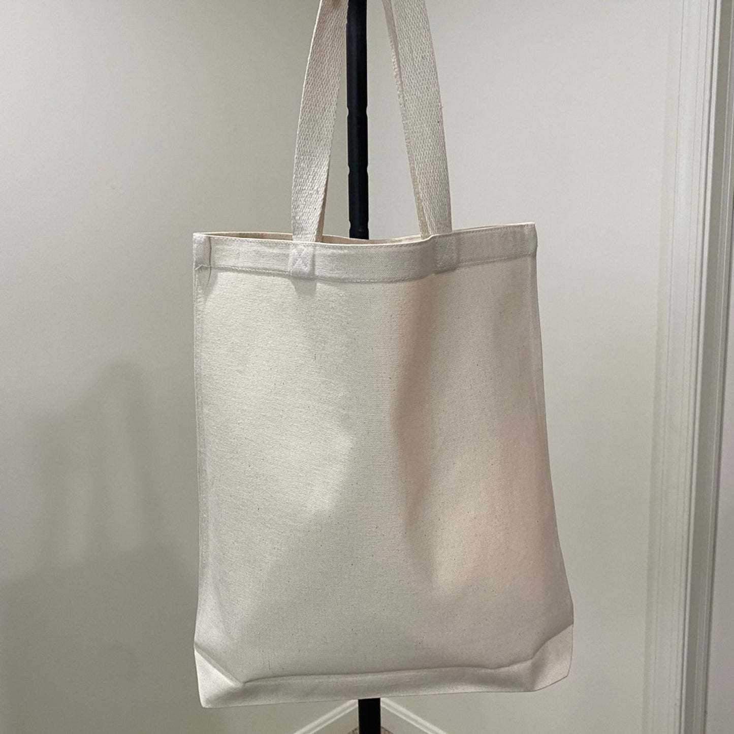 Canvas Tote Bag with Thrifting & Coffee Print -Boutique