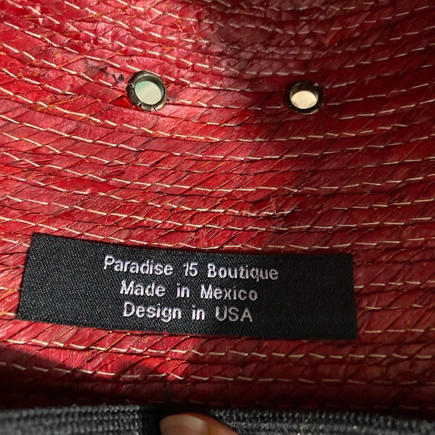 Paradise i5 Boutique Red Western Hat- (EUC)