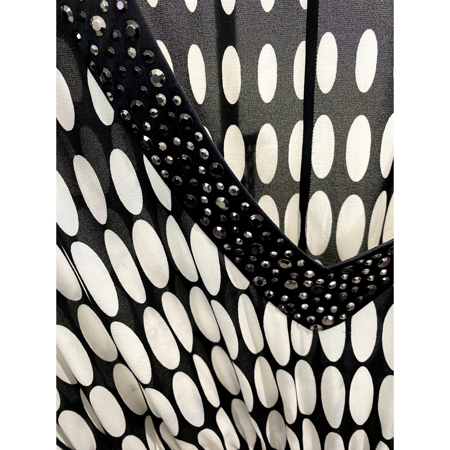 St John Mini Bohemian Chic Black/White Tunic - Size Medium (EUC)