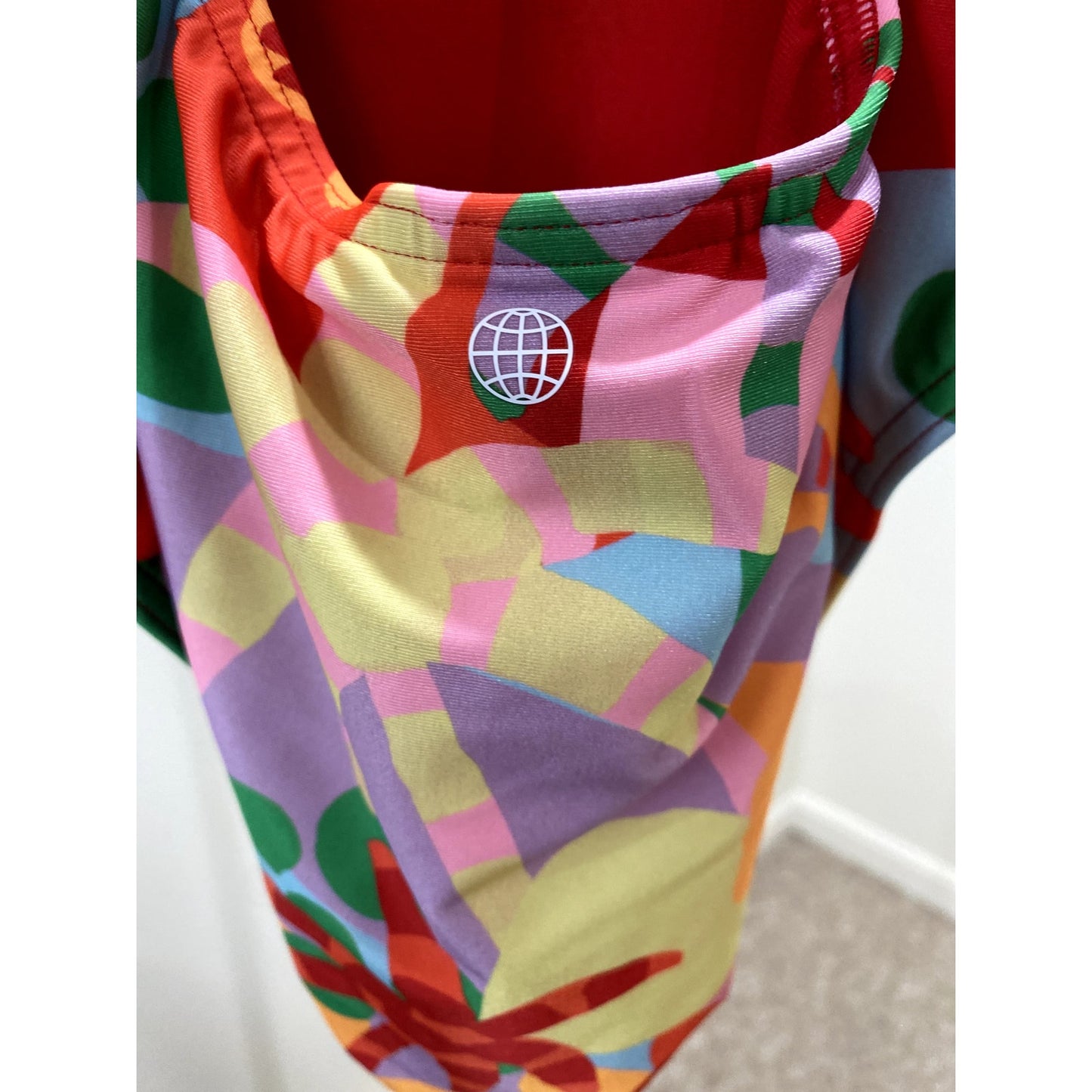 Adidas X Farm Rio Three Stripe Multicolor One Piece Swimsuit - Size 14 (NWT)