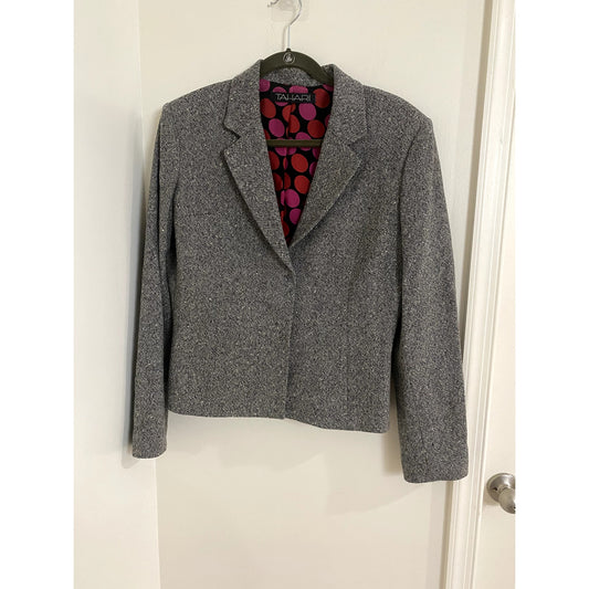 Tahari Gray Wool Blend Blazer - Size 14 (EUC)