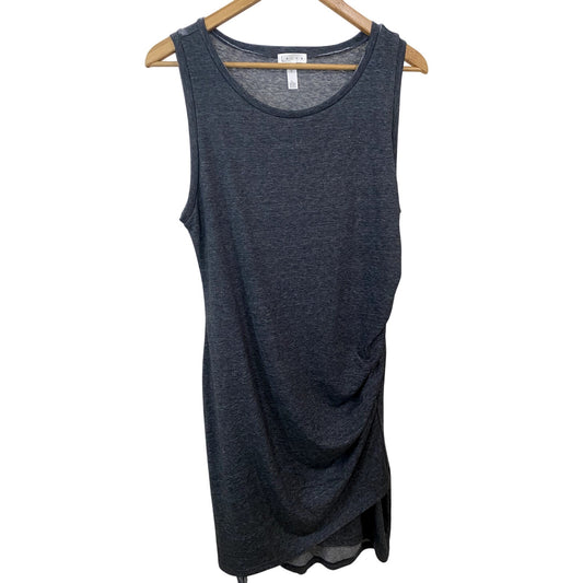 Leith Charcoal Gray Ruched Bodycon Tank Dress - Size XL (NWT)