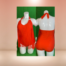 Load image into Gallery viewer, Curvy Plus One-Piece Fringe Delight Swimsuit
