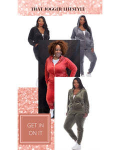 (Curvy Straight and Curvy) Two Piece Jogger Set