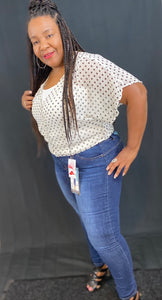 Curvy Plus Mid-rise Skinny Jeans