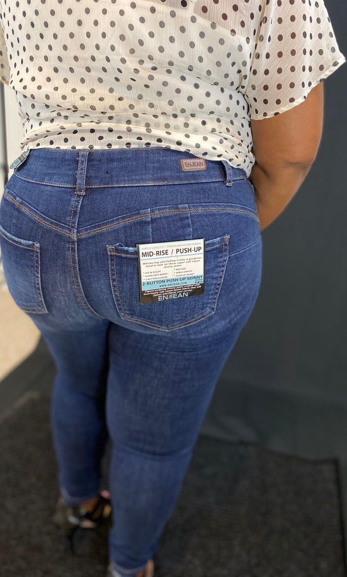 Curvy Plus Mid-rise Skinny Jeans