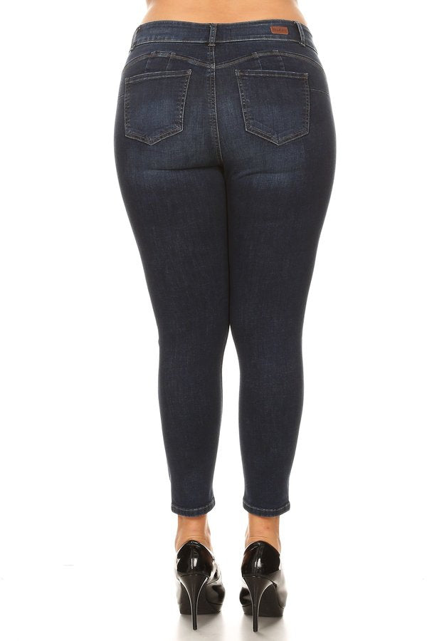 Curvy Plus Mid-rise Skinny Jeans