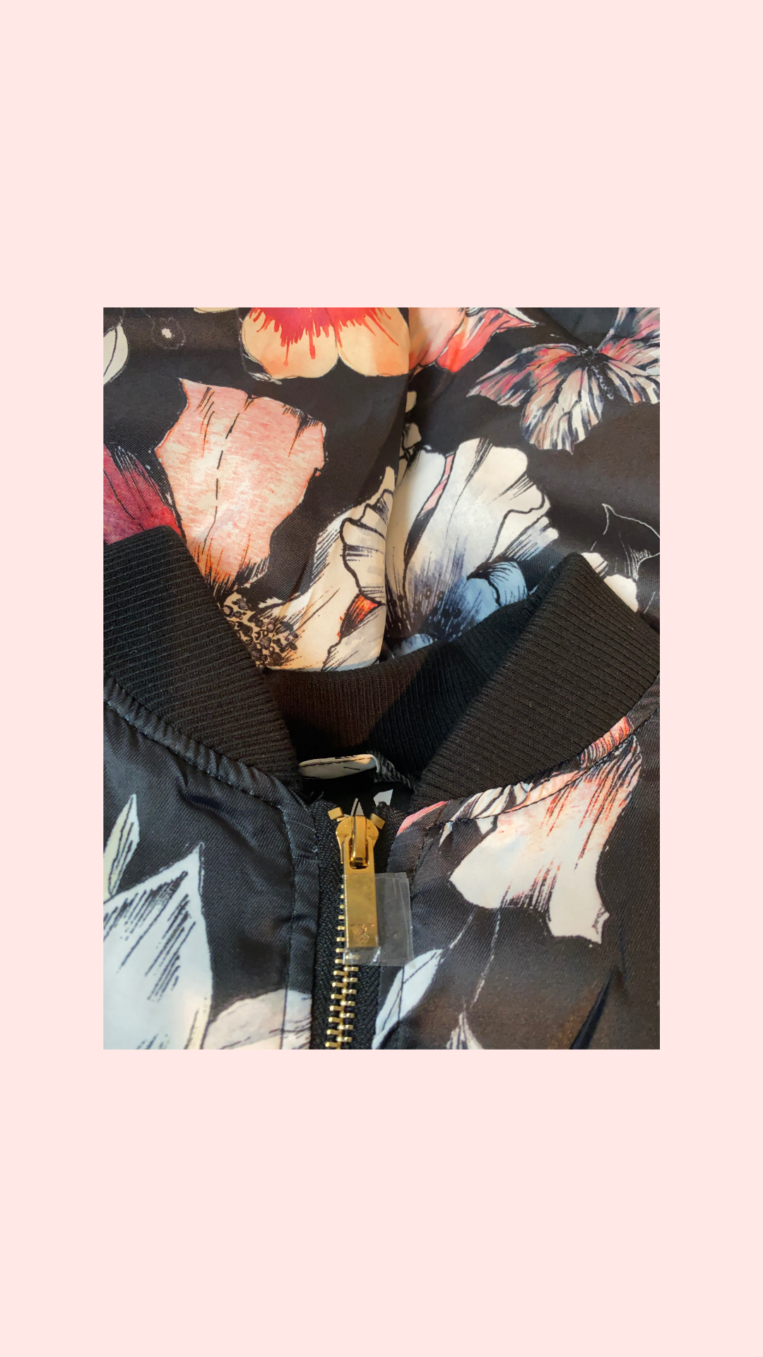 Midsize  and Curvy size Floral Bomber Jacket