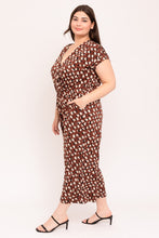 Load image into Gallery viewer, Curvy Straight/Curvy Plus Roll-Up Sleeve Crop Jumpsuit
