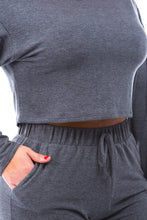 Load image into Gallery viewer, Curvy Plus Two Piece Crop Lounge Set
