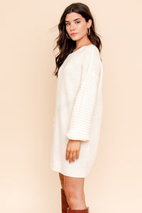 Curvy Straight Long Sleeve Sweater / Dress