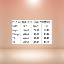 Load image into Gallery viewer, Curvy Plus One-Piece Fringe Delight Swimsuit
