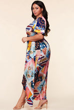 Load image into Gallery viewer, Curvy Plus Patchwork High-Low Dress
