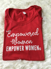 Load image into Gallery viewer, Curvy Straight and Curvy Plus Empowered Women T-shirt
