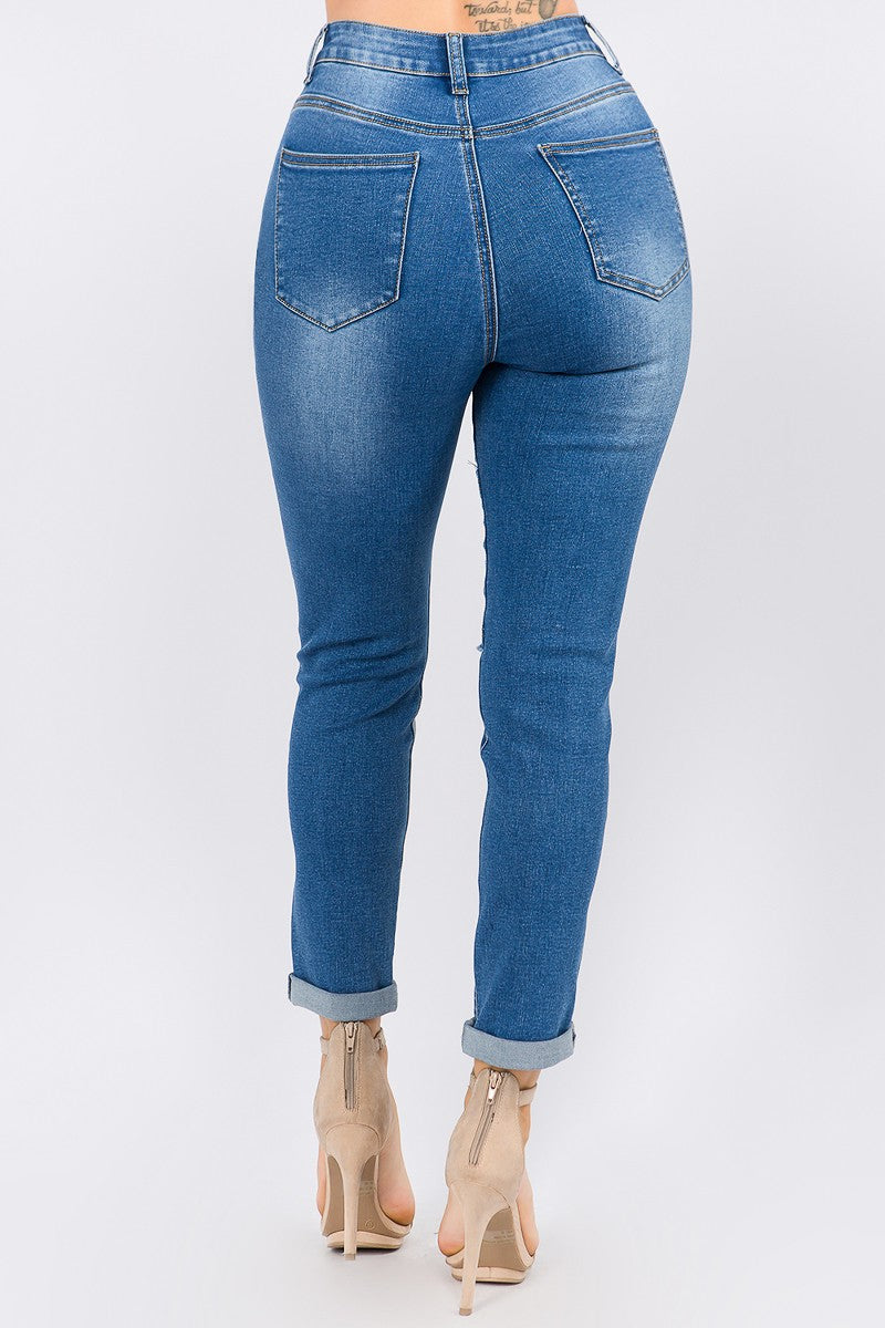 Curvy Plus Patchwork Jeans