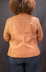 Curvy Plus Faux Leather Jacket 1