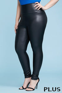 Curvy Plus Faux Leather Leggings
