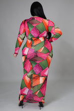Load image into Gallery viewer, Curvy Plus Multi Print Maxi Sheer Dress

