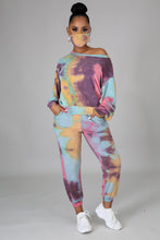 Load image into Gallery viewer, Curvy Straight Three Piece Tye Dye Jogger Set
