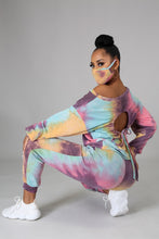 Load image into Gallery viewer, Curvy Straight Three Piece Tye Dye Jogger Set
